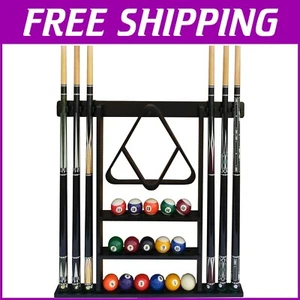 Premium Solid Hardwood Wall Cue Holder with Secure Mounting - Made in Taiwan - Picture 1 of 9