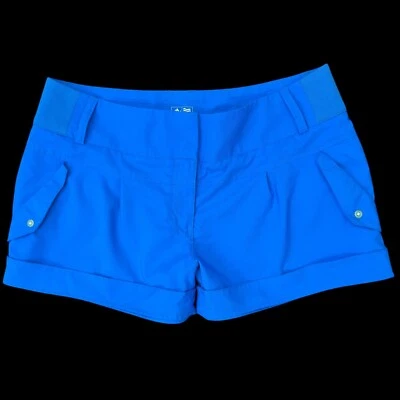 Adidas Climalite Bright Blue Golf Bermuda Performance Shorts Women Size 10 #130 - Image 1 of 4