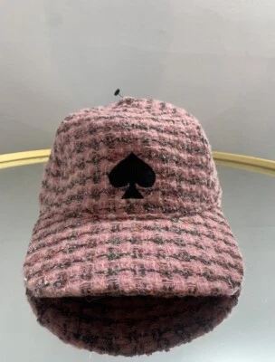 Kate Spade New York Pink One Sz Tweed Wool Blend Baseball Cap - Image 1 of 4