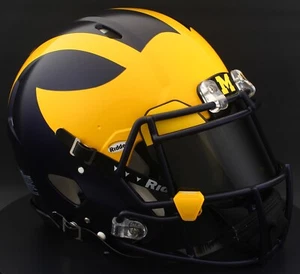 MICHIGAN WOLVERINES NCAA Riddell Speed Full Size REPLICA Football Helmet - Picture 1 of 5