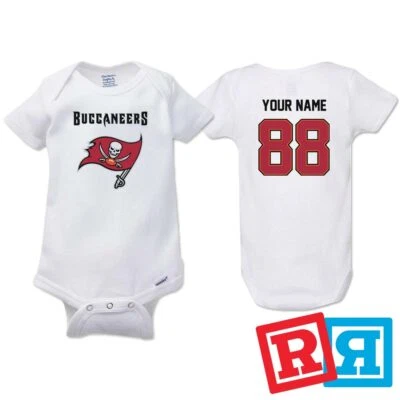 Personalized Tampa Bay Buccaneers Gerber Baby Onesie® Cotton Custom Bodysuit - Image 1 of 4