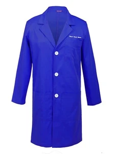 Custom Embroidered Men's Lab Coat Laboratory Doctor Workwear - Picture 1 of 54