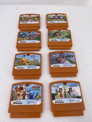 Vetch VMotion VSmile Game Cartridges Lot Of 8 Disney Tinkerbell Winnie The Pooh  - Image 1 of 4