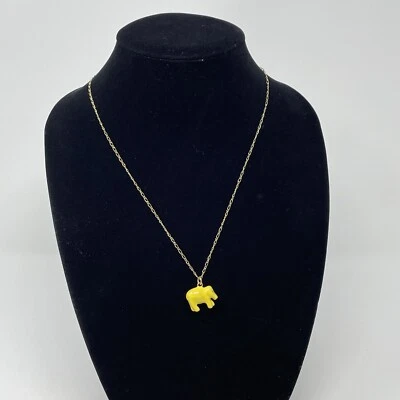 🦛 J. Collar Crew Vintage Amarillo Hipopótamo Colgante Dije Cadena Original Esmalte Foto 1 de 4