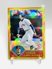 2003 Topps Chrome #45 Nomar Garciaparra Gold Refractor #’d 156/449 Red Sox