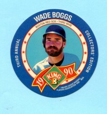 1990 King-B Jerky Third Annual Collector's Edition Discs # 9 Wade Boggs