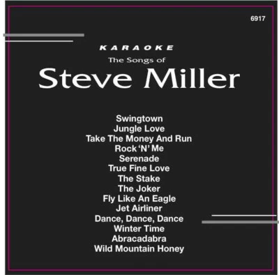 STEVE MILLER Karaoke CD+G 14 TRACKS Backstage #6917 in ORGINAL Black Sleeve - Image 1 of 2