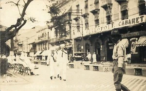 POSTAL FOTOGRÁFICA REAL DE PANAMA CIUDAD REPÚBLICA DE PANAMA AVE CENTRAL MARINEROS AMERICANOS - Imagen 1 de 2