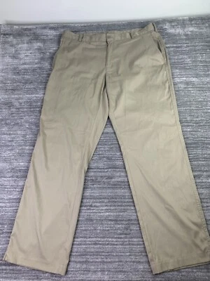 Pantalones de golf Nike para hombre 38x32 Dri Fit frente plano caqui beige elástico rendimiento Foto 1 de 4