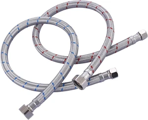 24'' Long Faucet Connector, Stainless Steel Braided Cupc Faucet Supply Lines G1/ - Picture 1 of 12