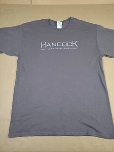 VINTAGE Y2K 2008 Hancock Will Smith Movie Promo T-Shirt Sz L SUPERHERO - Picture 1 of 11