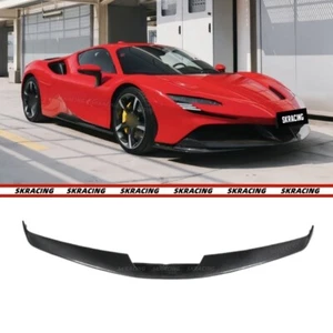 Kits de carrocería de alerón labial de parachoques delantero de fibra de carbono real para Ferrari SF90 2020-2024 - Imagen 1 de 18