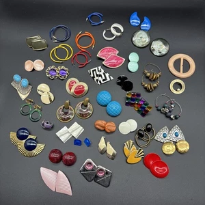 80er 90er Vintage Ohrringe riesiges Konvolut Modeschmuck New Wave bunt - Bild 1 von 10