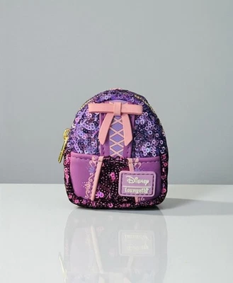 Loungefly Disney Princess Rapunzel Sequin Mini Backpack Bag Charm/Keychain NWT - Image 1 of 3