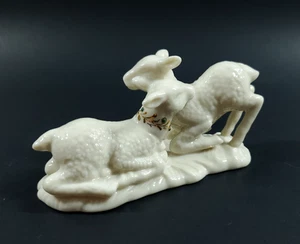 Lenox China Jewels Nativity Christmas Animal Figurine Baby Lambs Retired - Picture 1 of 9