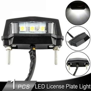 12V License Plate Light ABS Plastic Black Housing LED Motorcycle Parts - Picture 1 of 12