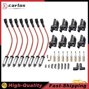 UF414 8x Ignition Coils &Spark Plug &Wire Set Fit Chevy Silverado 1500 Tahoe GMC - Picture 1 of 10