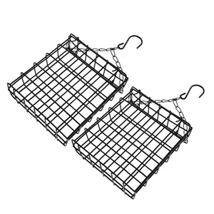2pcs Suet Feeders For Outside Hanging - Square Iron Mesh Hanging Bird Feeding - Picture 1 of 12