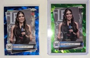 2025 Topps Chrome Sapphire WWE Cathy Kelley Green Refractor (44/75) - Bild 1 von 7