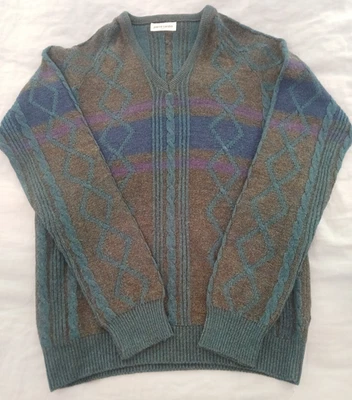 ВИНТАЖНЫЙ 80-х PIERRE CARDIN CABLEKNIT GRANDPA CORE СВИТЕР L ВЫСОКАЯ КАБИНА УЮТНАЯ ОСЕНЬ - Изображение 1 из 4