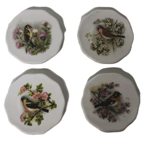 Miniatur Bone China Vogel Teller von Fenton China Co.  Konvolut 4 Vintage - Bild 1 von 2