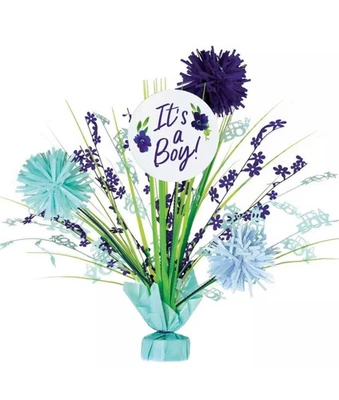 Центральный элемент мишуры Baby In Bloom Sweet Baby Boy 18 дюймов для душа мальчика - Изображение 1 из 4