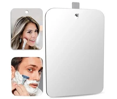 Large Fogless Shower Mirror, Anti-Fog Shower Mirror (11”X7.8 ”), Fog-Free Tra... - Image 1 of 4