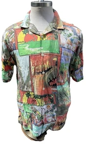 Camisa Hawaiana Tropical Colección Daniel Creamieux Manga Corta Botón Delantero - Imagen 1 de 6