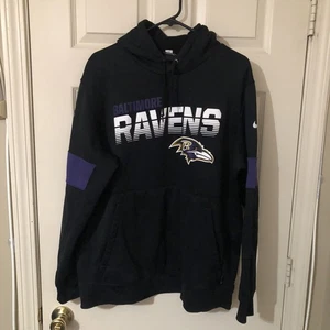 Felpa con cappuccio Nike Dri-Fit Baltimore Ravens uomo XL On Field nera calcio NFL 100 - Foto 1 di 13