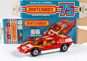 Matchbox Superfast Nº 66B Mazda RX500 rojo y blanco "Streaker" GRIS decoración - Imagen 1 de 10