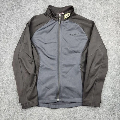 Chaqueta KLIM Mujer Mediana Negra Gris Softshell Cremallera Completa Rosa Cinta Jinetes Foto 1 de 4