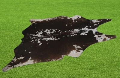 100% Original Kuhfell Teppich Bereich Skin Leder 15.67 Sq.feet (122cmx119cm) A - Bild 1 von 3