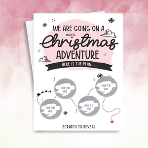 Tarjeta rasca y gana itinerario navideño personalizada lapland winter wonderland - Imagen 1 de 9