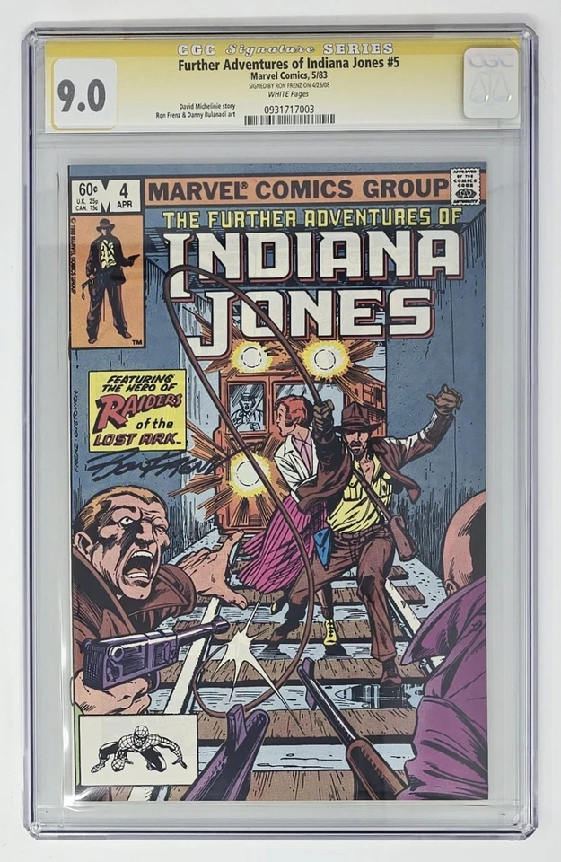 Otras aventuras de Indiana Jones #5 CGC 9.0 firmado Ron Frenz (antiguo titular) Foto 1 de 4