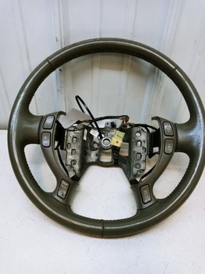 2000 01 02 03 04 2005 CADILLAC DEVILLE STEERING WHEEL GRAY LEATHER OEM  - Image 1 of 4