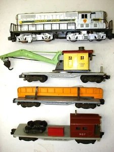 American Flyer GM GP-7 Diesel Freight Set w/ 3 Sheet Metal Cars [Lot 9-S96] - Picture 1 of 2