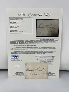 Kenesaw Mountain Landis Signed 3.5” x 2.5” Cut Auto JSA LOA - Picture 1 of 4