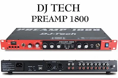 DJ TECH PREAMP 1800 1U Rackmount USB Player and Recorder - Image 1 of 4