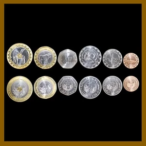 Mauritania 1/5 1 2 5 10 20 Ouguiya (6 Pcs Coin Set), 2018 Bimetallic Camel Unc - Picture 1 of 1