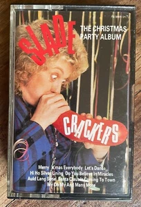 CRACKERS - THE SLADE CHRISTMAS PARTY ALBUM   EX+/EX+ CASSETTE / 1985 FIRST - Picture 1 of 8