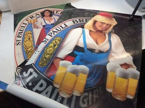 BIER POSTER (2) St. Pauli Mädchen 21”x 32” und 17”x 24”. 1985 bis 1990. - Bild 1 von 5
