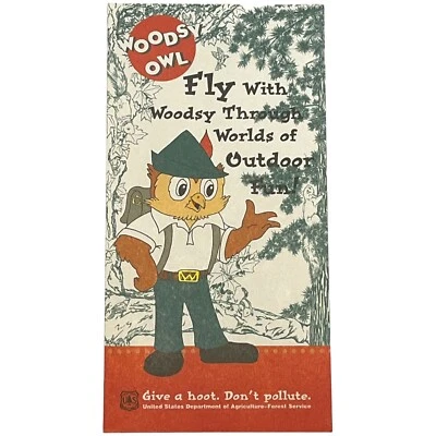 Folleto de colección Woodsy Owl Give A Hoot Don't Pollute campaña publicitaria del USDA 1997 Foto 1 de 4
