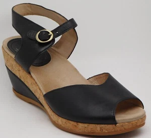 Dansko Charlotte Footwear Leather Sandals Wedge Heel Open Toe Size EU 41 US 11 - Imagen 1 de 11