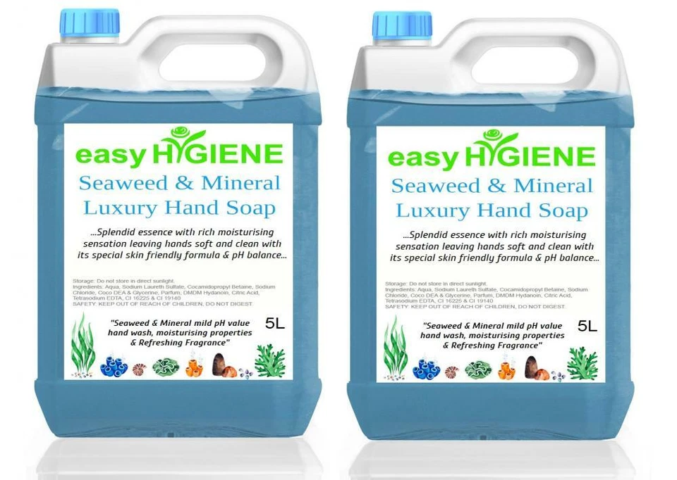EASYHYGIENE Luxury SEAWEED & MINERAL Liquid Hand Wash Soap 10 Litre bulk fill for dispensers