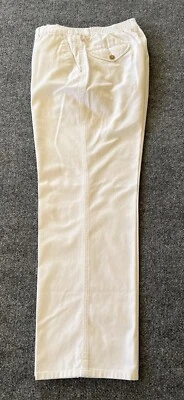 Towncraft Mens 34x30 VTG White Golf Pants Trousers Elastic Waist Flat Front - Image 1 of 4