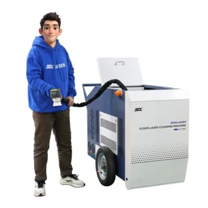 Macchina pulizia laser pavimenti metallo pietra pavimento ruggine vernice ossido rimozione strati - Foto 1 di 16
