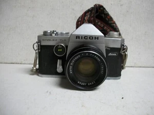 Ricoh Singlex TLS 35 mm fotocamera reflex pellicola con obiettivo Rikenon 50 mm. Giappone NON TESTATO - Foto 1 di 5