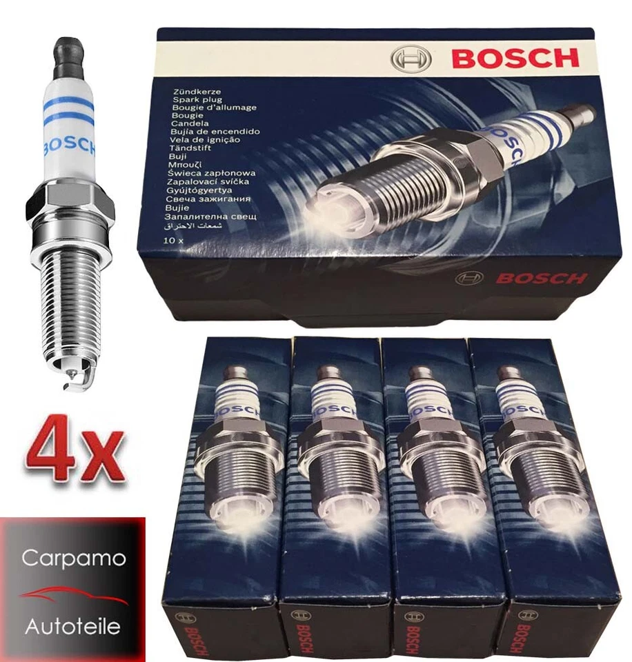 4x Bosch Zündkerze DOPPELPLATIN MERCEDES C+E-KLASSE W203 W211 CLK C209 SLK R171 - Bild 1 von 1
