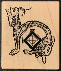 PSX E-2451 Celtic Animal Dog Rubber Stamp - Picture 1 of 3