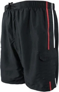 NWT 3X Black Big Tall Double Stripe Cargo Swim Trunks by Falcon Bay - Picture 1 of 1